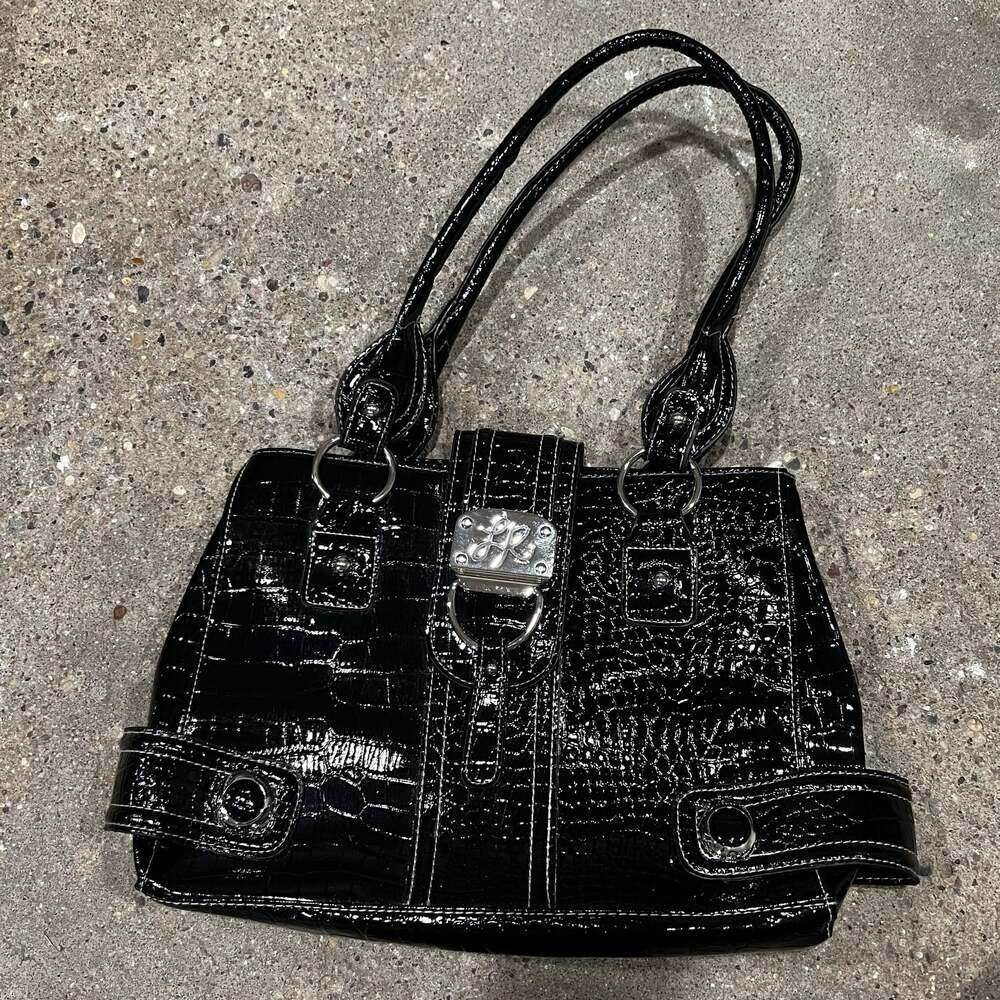 Kim Rogers Black Satchel Handbag